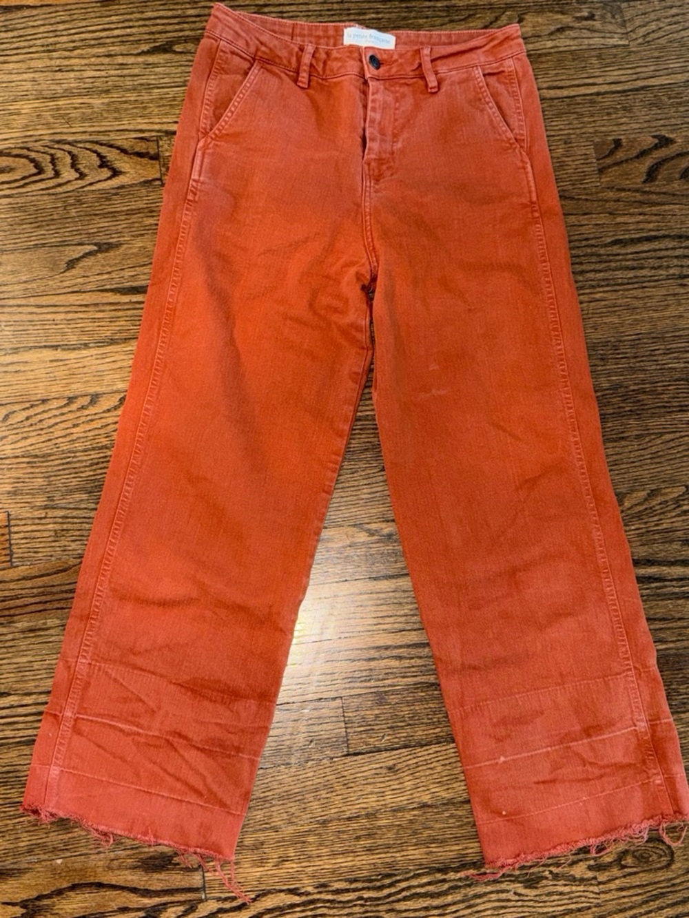 La Petite Française Paris Women's Rust Orange Jeans - Size 36